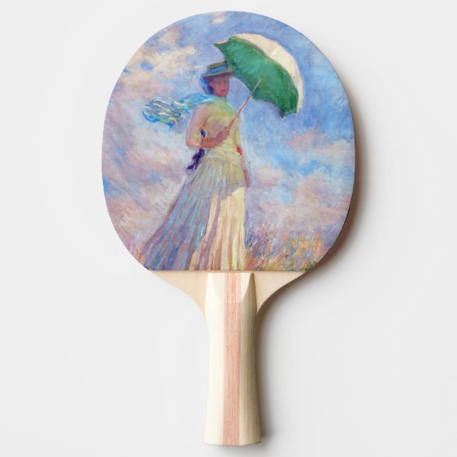 Claude Monet - Woman with a Parasol facing right Ping Pong Paddle (Front)