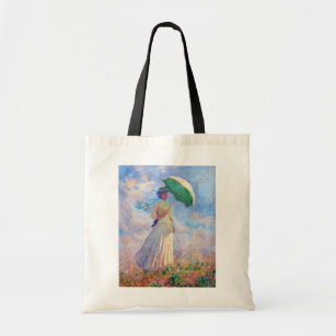 Claude Monet - Woman with a Parasol facing right Tote Bag