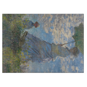Claude Monet Woman with a Parasol Fine Art Cutting Board
