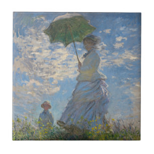 Claude Monet Woman with a Parasol Fine Art Tile
