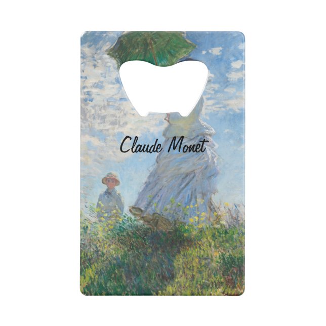 Claude Monet Woman with a Parasol, Madame Monet Credit Card Bottle Opener (Front)