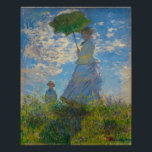 Claude Monet Woman with a Parasol Poster<br><div class="desc">Bring a touch of Impressionist elegance to your walls! This poster features Claude Monet’s Woman with a Parasol, glowing with soft whites, airy blues, fresh greens, and golden sunlight. The graceful figure, captured in fleeting brushstrokes, embodies the charm and serenity of a summer day. Printed in vivid detail, the poster...</div>
