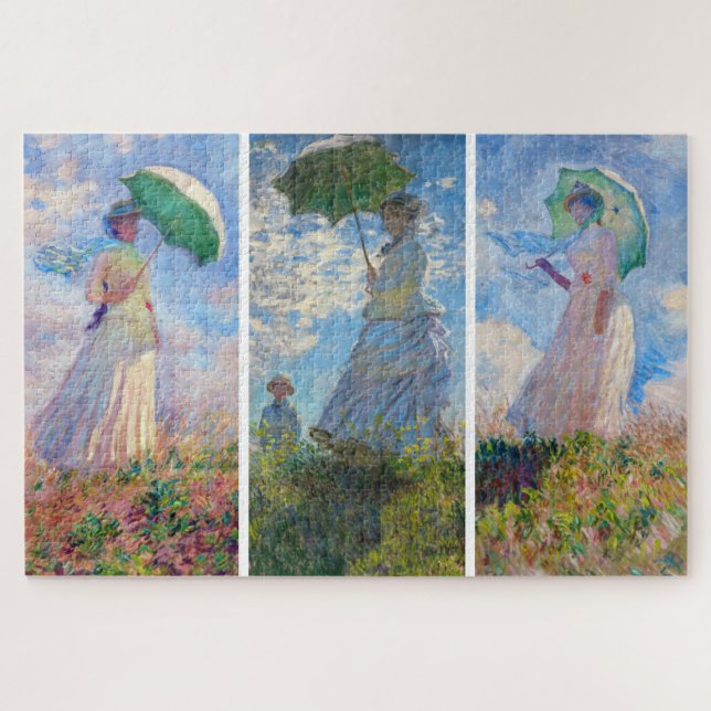 Claude Monet -  Woman with a Parasol serie Jigsaw Puzzle (Horizontal)