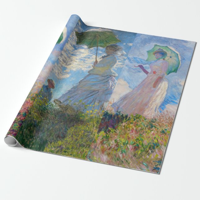 Claude Monet -  Woman with a Parasol serie Wrapping Paper (Unrolled)