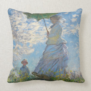 Claude Monet   Woman with a Parasol Throw Pillow