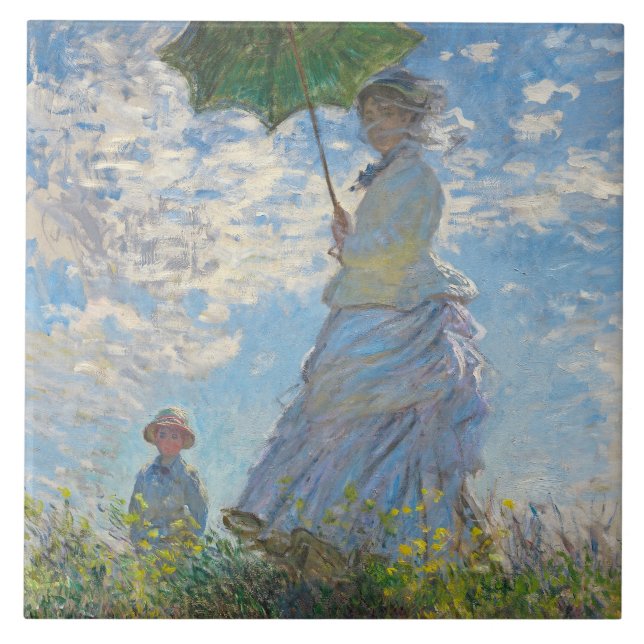 Claude Monet | Woman with a Parasol Tile (Front)