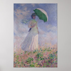 Claude Monet   Woman with a Parasol Turned Right Poster