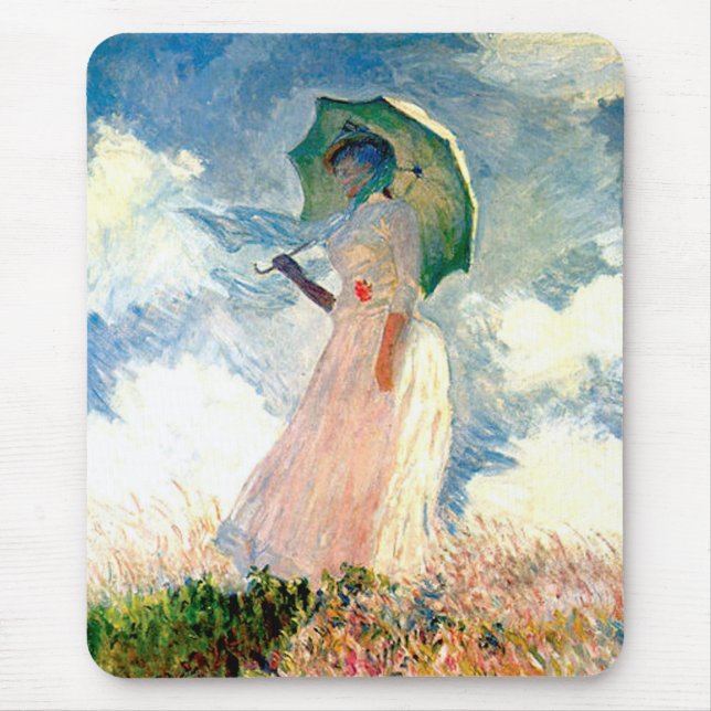 Claude Monet Woman with Parasol Mouse Pad (Front)