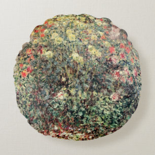 Claude Monet   Women in the Flowers, 1875 Round Pillow