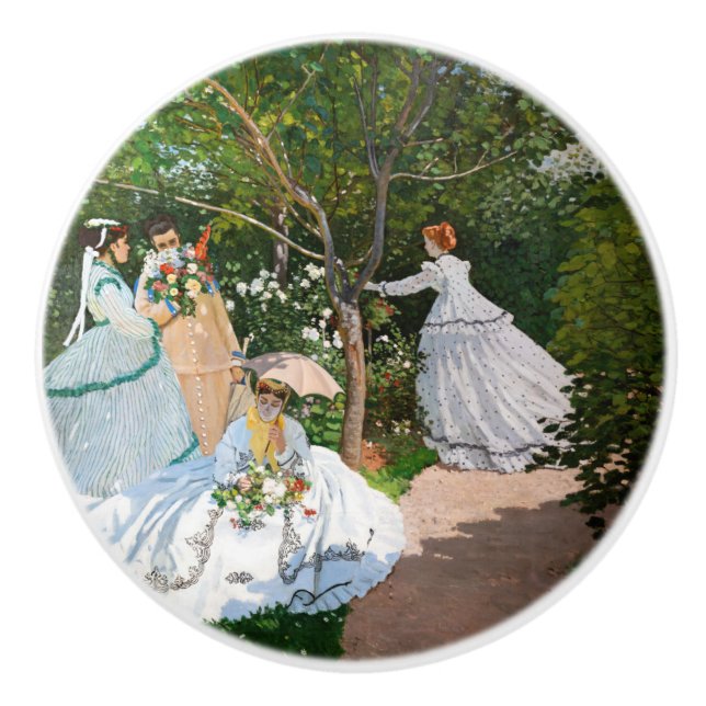 Claude Monet - Women in the Garden Ceramic Knob (Front)