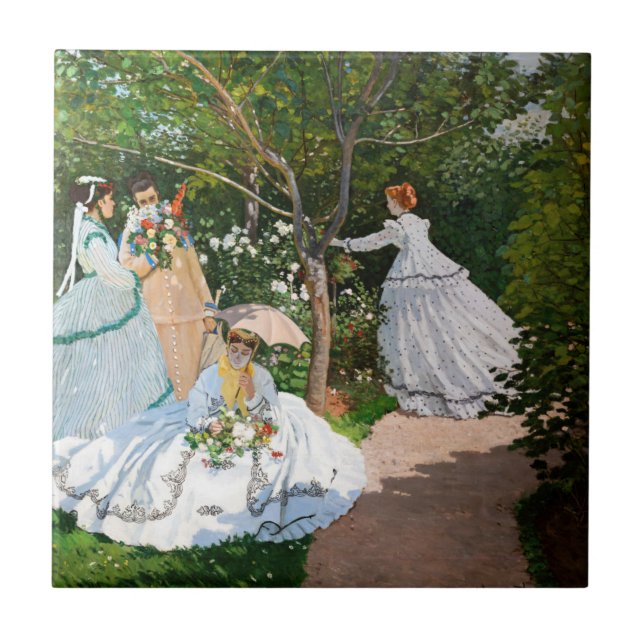Claude Monet - Women in the Garden Tile (Front)