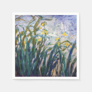 Claude Monet - Yellow and Purple Irises Napkin