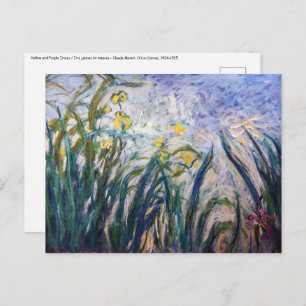 Claude Monet - Yellow and Purple Irises Postcard