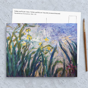 Claude Monet - Yellow and Purple Irises Postcard