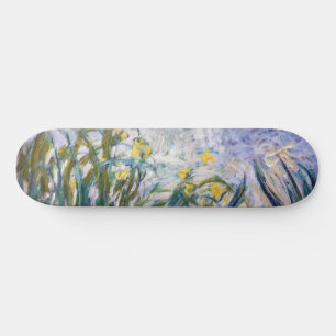 Claude Monet - Yellow and Purple Irises Skateboard