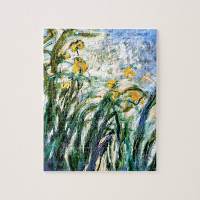 Claude Monet Yellow Irises and Malva 19 Jigsaw Puzzle (Vertical)