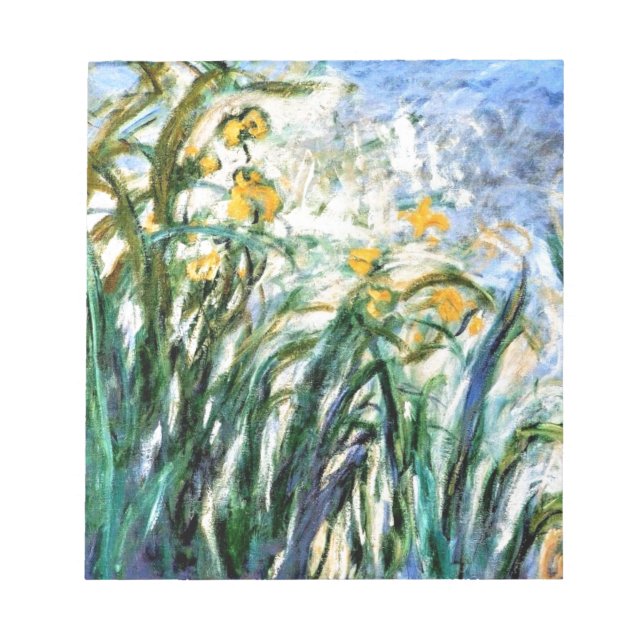Claude Monet Yellow Irises and Malva 19 Notepad (Front)