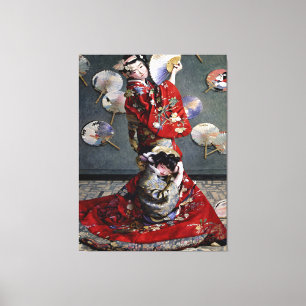 Claude Monet's Camille Monet In Japanese Costume Canvas Print