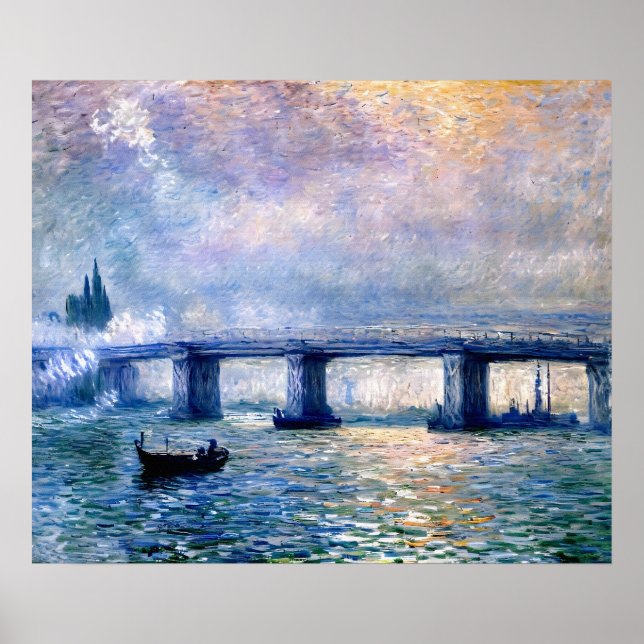 Claude Monet's Charing Cross Bridge (1903) Poster (Front)