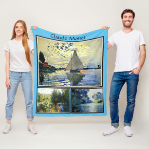 Claude Monet's famous paintings Fleece Blanket