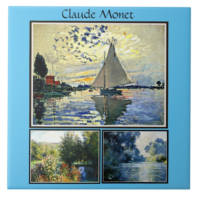 Claude Monet's famous paintings Tile (Front)