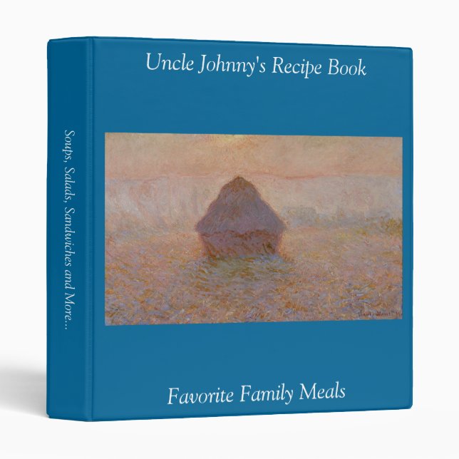 Claude Monet's Grainstack, Sun in the Mist (1891) Binder (Front/Spine)