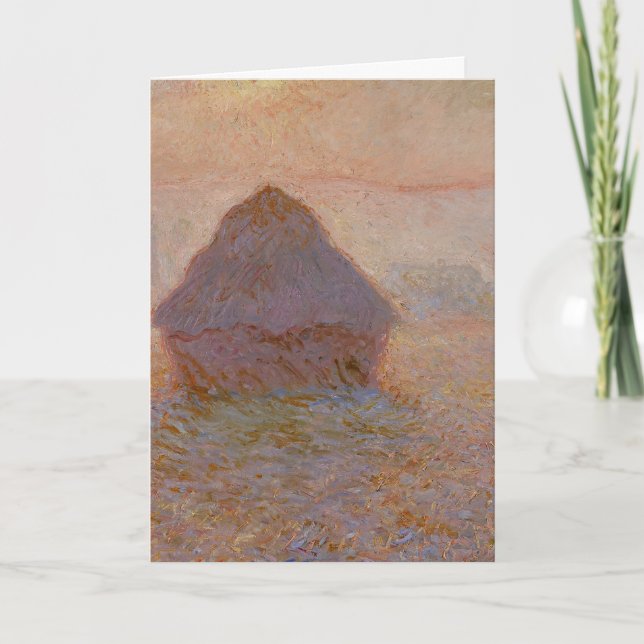 Claude Monet's Grainstack, Sun in the Mist (1891) Card (Front)