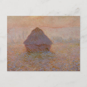 Claude Monet's Grainstack, Sun in the Mist (1891) Postcard