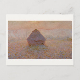 Claude Monet's Grainstack, Sun in the Mist (1891) Postcard