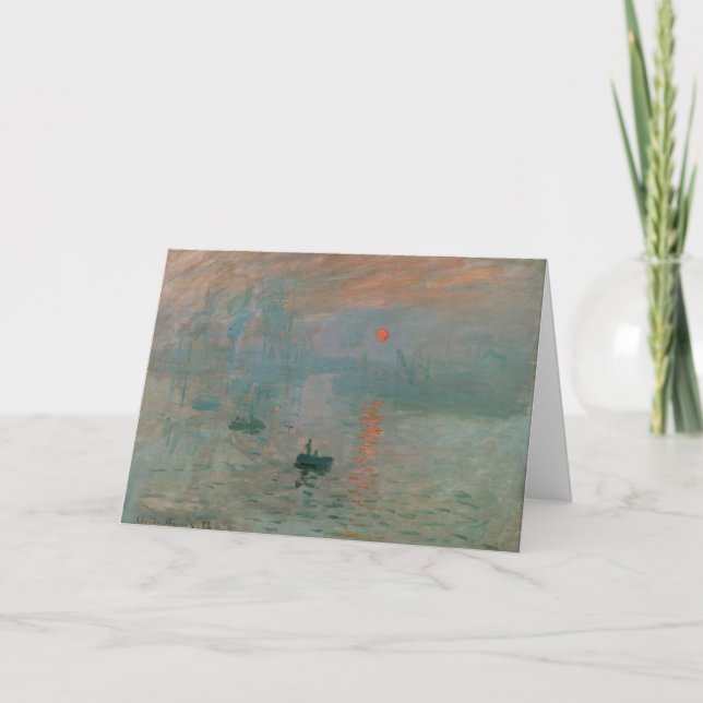 Claude Monet's Impression Sunrise (soleil levant) Card (Front)