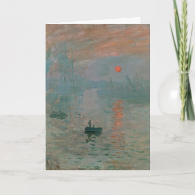 Claude Monet's Impression Sunrise (soleil levant) Card (Front)