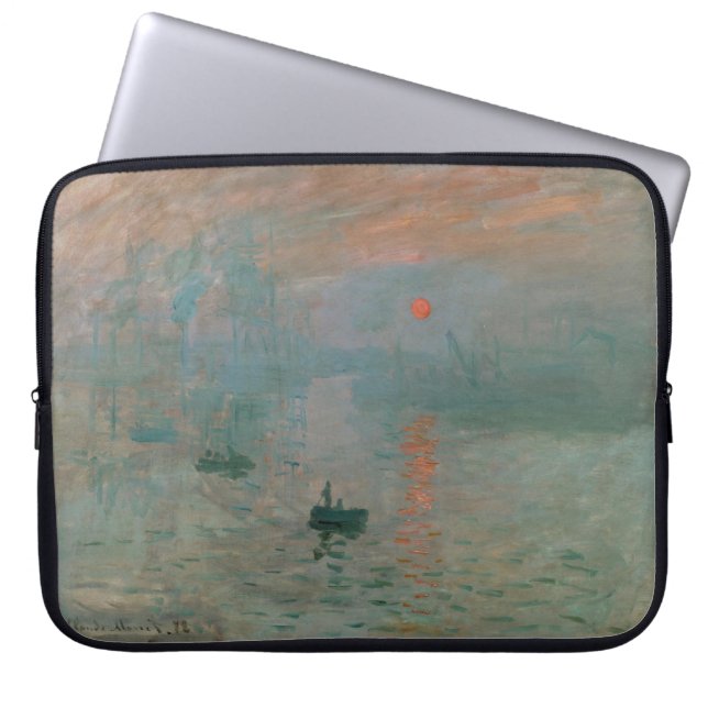 Claude Monet's Impression Sunrise (soleil levant) Laptop Sleeve (Front)