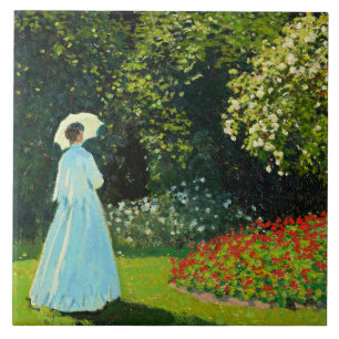 Claude Monet's, Lady in the Garden, Tile