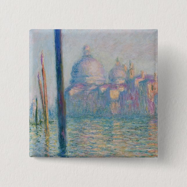 Claude Monet's Le Grand Canal 2 Inch Square Button (Front)
