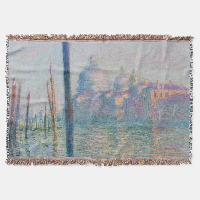 Claude Monet's Le Grand Canal Throw Blanket (Front)