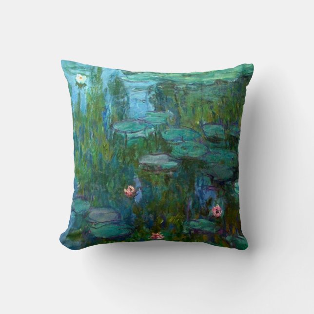 Claude Monet's Nymphéas Throw Pillow (Front)
