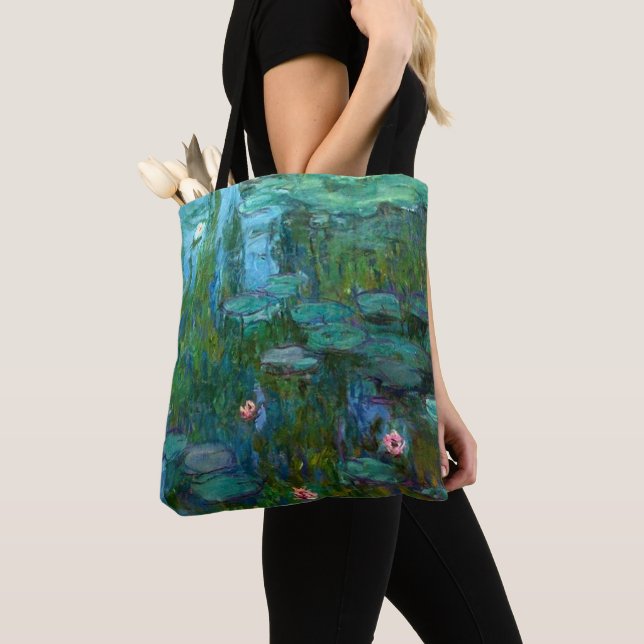 Claude Monet's Nymphéas, Water Lilies Tote Bag (Close Up)
