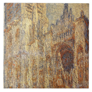 Claude Monet's painting, Rouen Cathedral at Noon, Tile