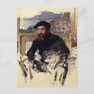 Claude Monet's Self Portrait in his Atelier Postcard