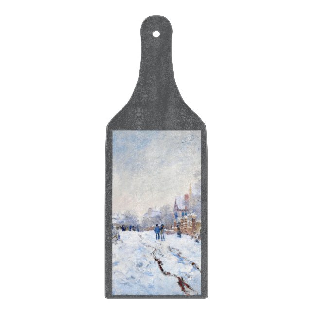 Claude Monet's Snow at Argenteuil Cutting Board (Front)