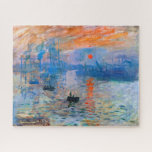 Claude Monet's Sunrise Jigsaw Puzzle<br><div class="desc">Claude Monet's "Sunrise" is a famous painting that was created in 1872. It depicts the sun rising over the harbour of Le Havre, a city in France where Monet was born. The painting is known for its bright colours and hazy atmosphere, which captures the beauty and tranquillity of a new...</div>