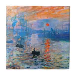 Claude Monet's Sunrise Tile