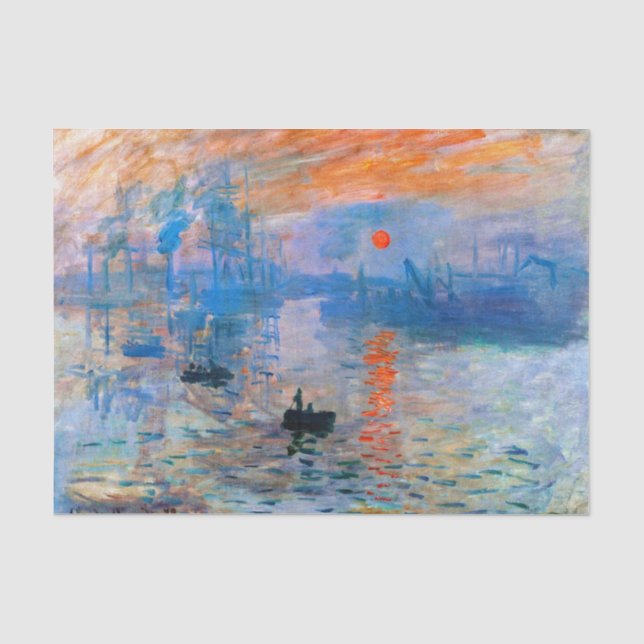 Claude Monet's Sunrise Tissue Paper (Front)