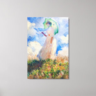 Claude Monet's Suzanne Hoschedé - Vintage Art Canvas Print