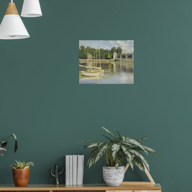 Claude Monet's The Argenteuil Bridge (1874)  Poster (Living Room 1)