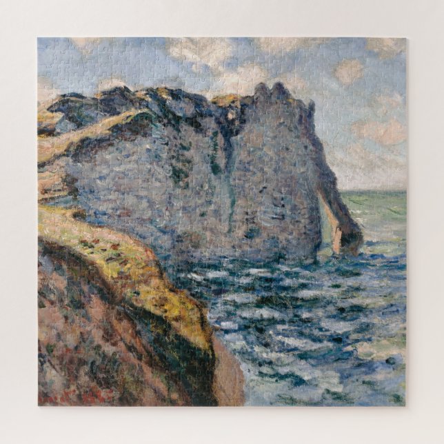 Claude Monet's The Cliff Of Aval Etretat Jigsaw Puzzle (Vertical)