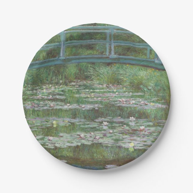 Claude Monet's The Japanese Footbridge Paper Plate (Front)