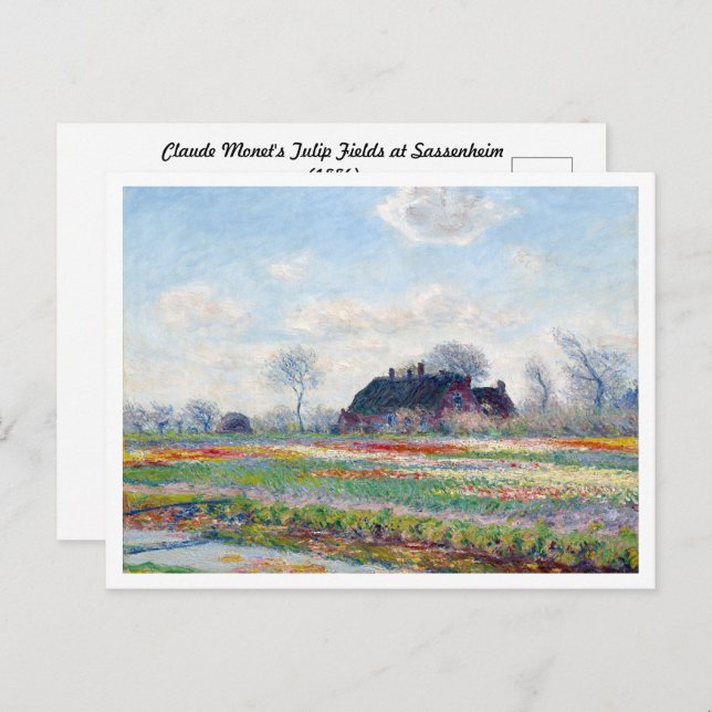  Claude Monet's Tulip Fields landscape Postcard (Front/Back)