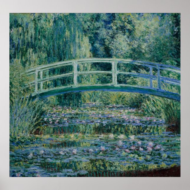 Claude Monet's Water Lilies and Japanese Bridge Poster (Front)