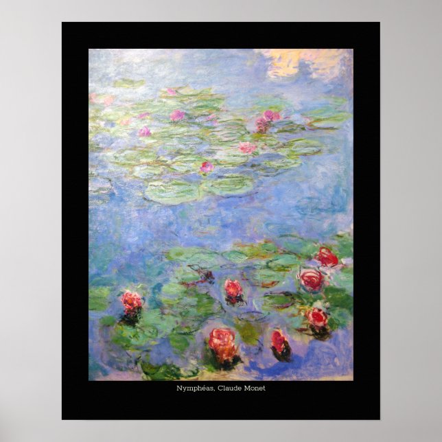 Claude Monet's Water Lilies Poster (Front)